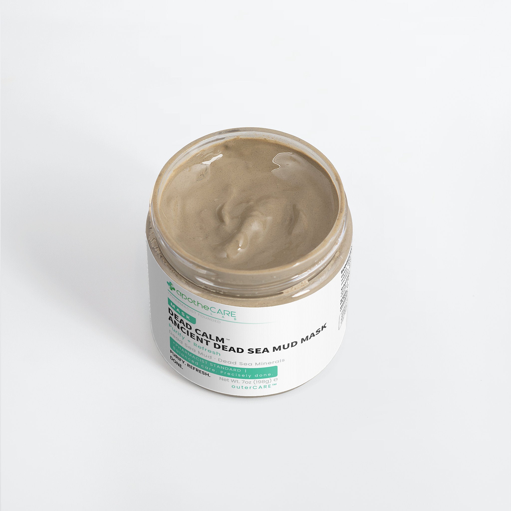 Jar of Dead Sea Mud Mask on a white background