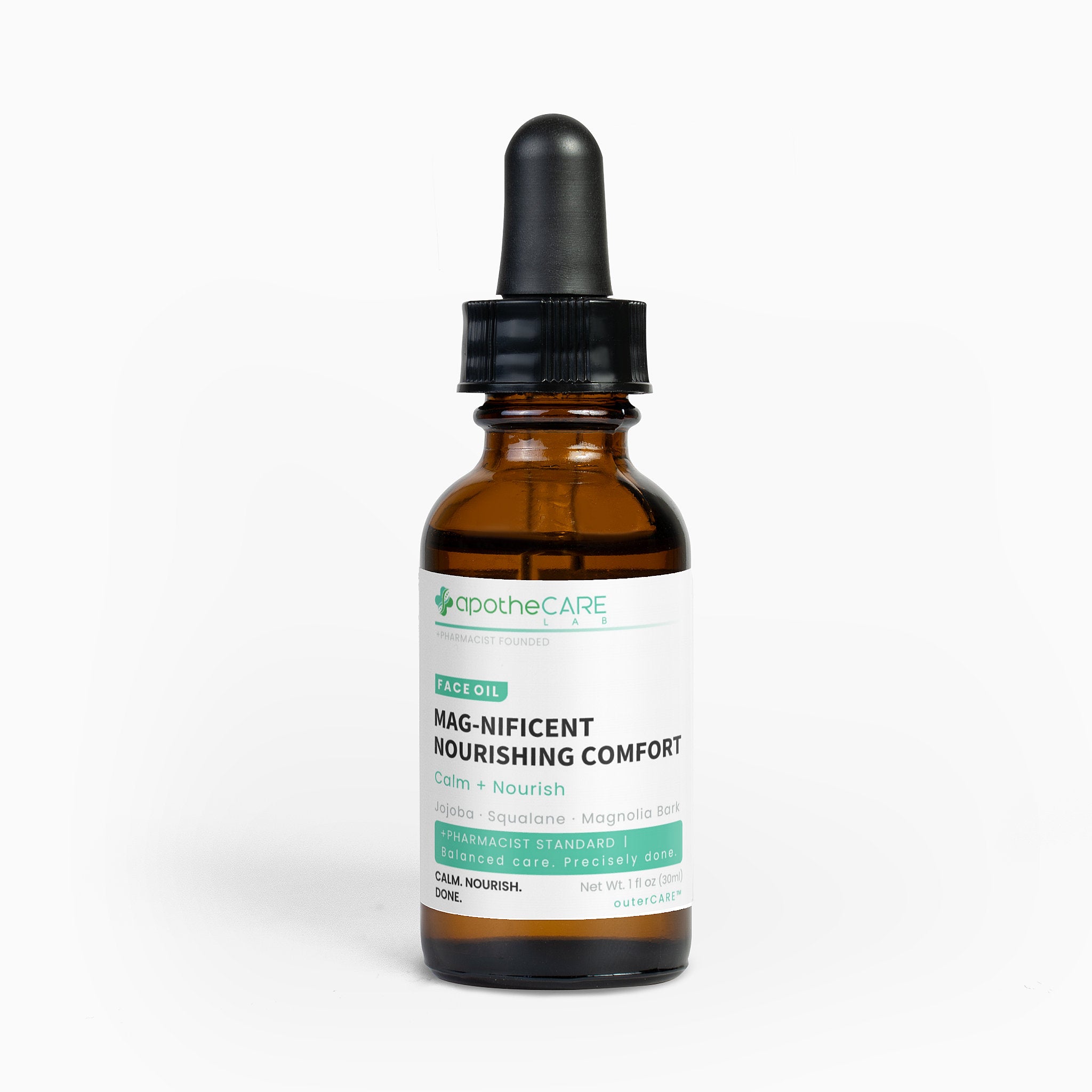ApotheCARE facial oil dropper bottle on a white background