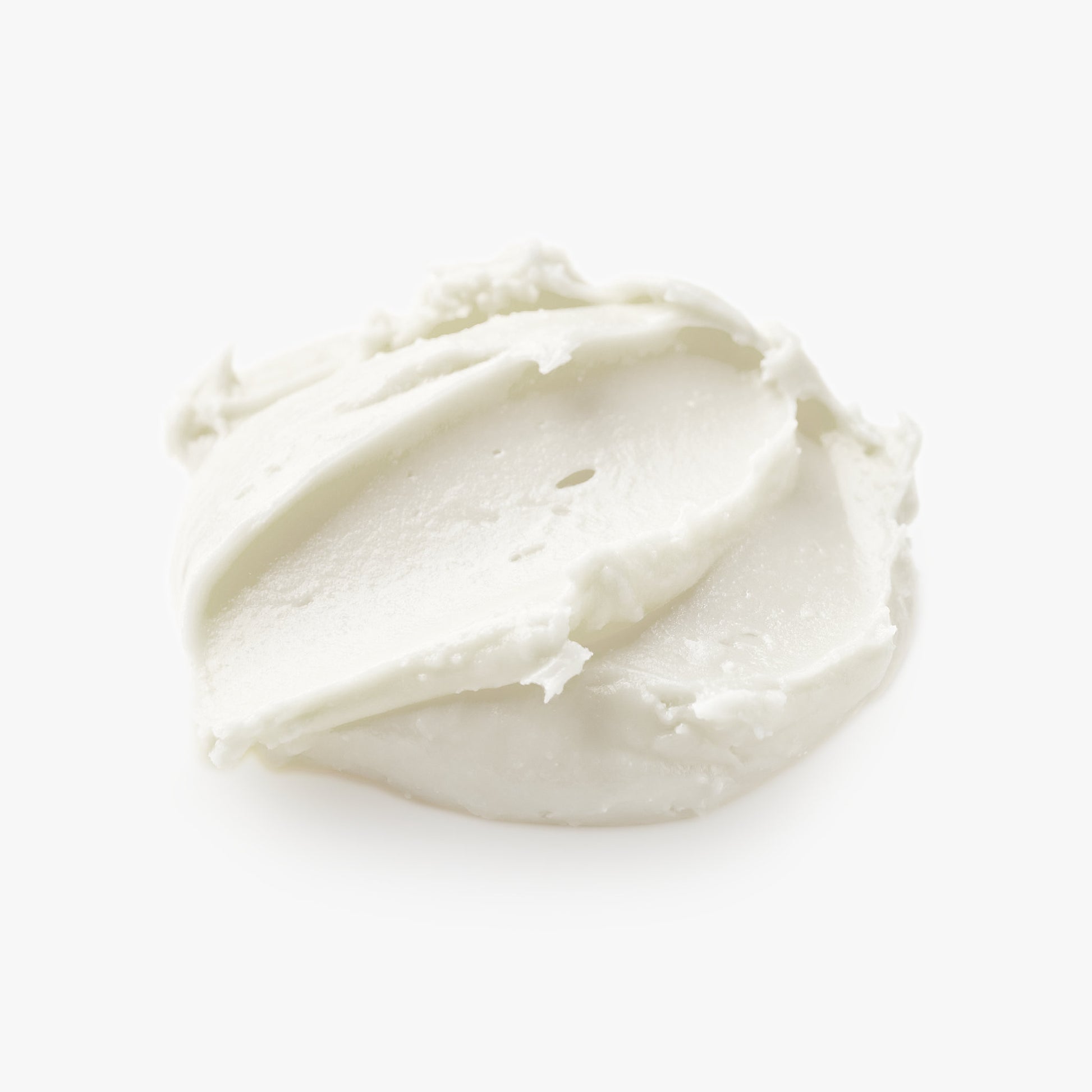 White cream on a white background