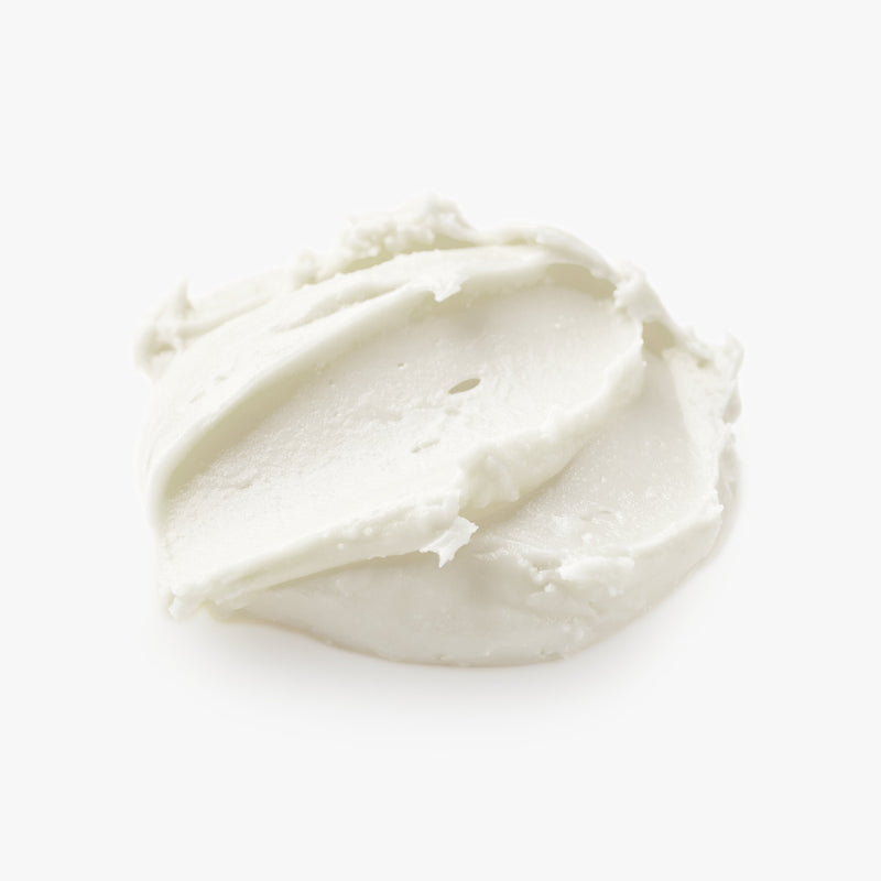 White cream on a white background