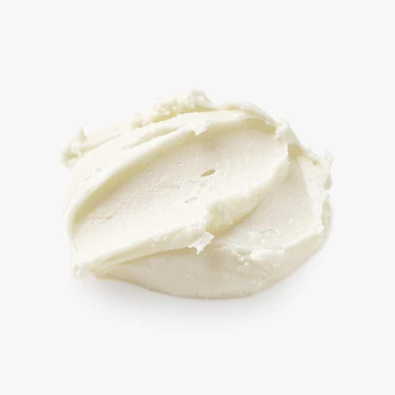 White cream on a white background