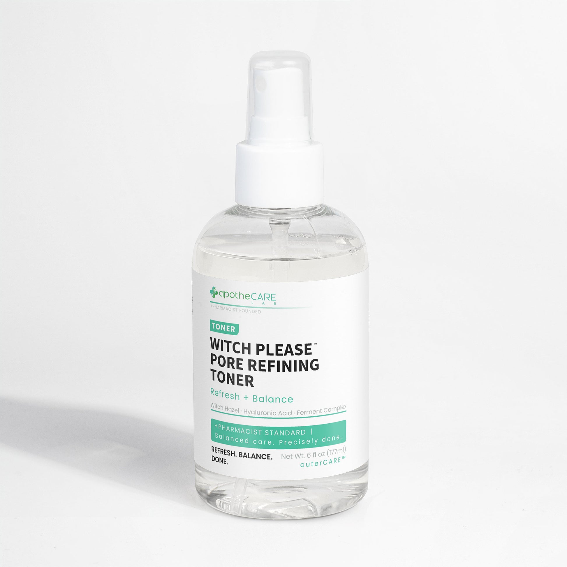 Bottle of 'Witch Please Pore Refining Toner' on a white background