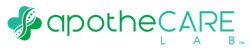 Logo of apotheCARE LAB with green design
