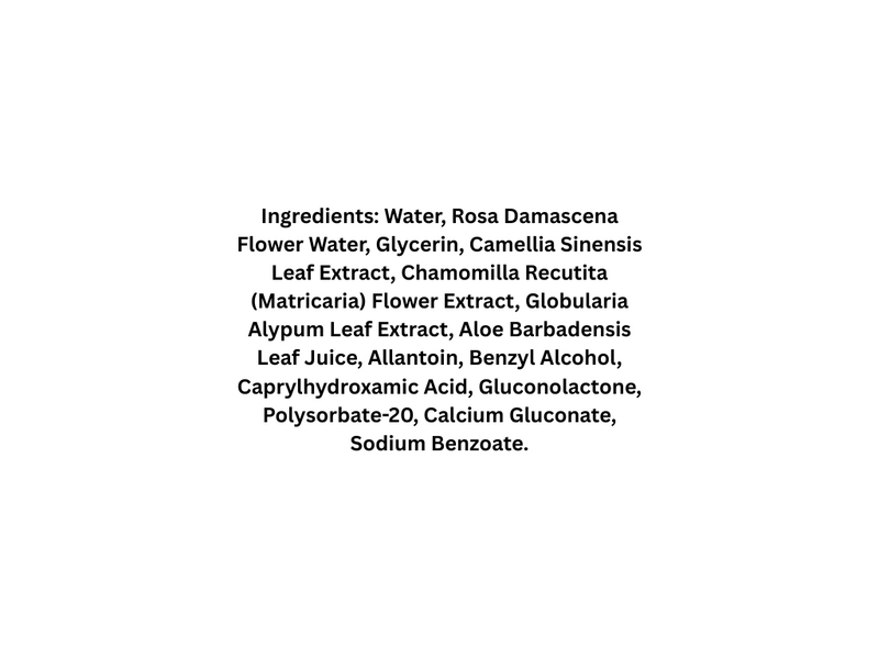 List of ingredients on a white background