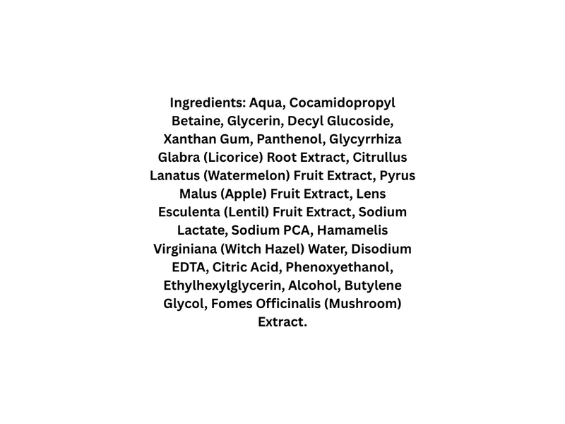 List of ingredients on a white background