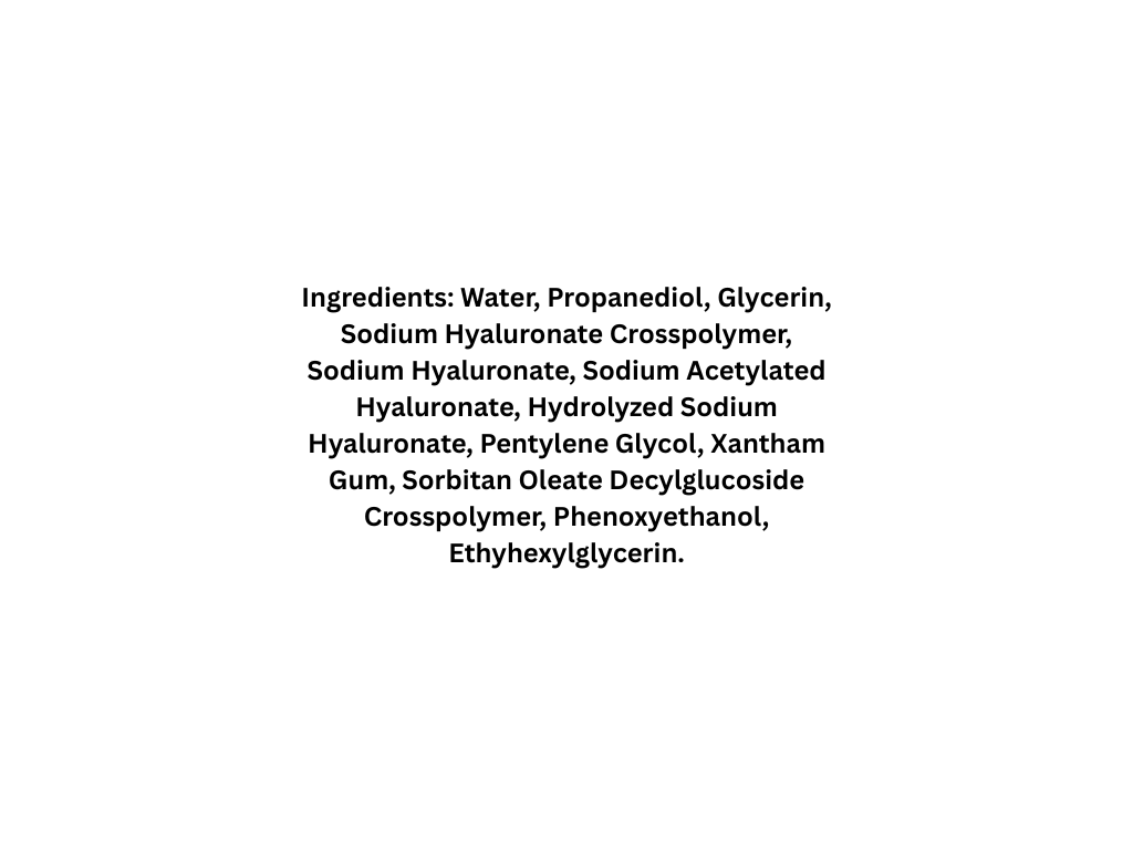 List of ingredients on a white background