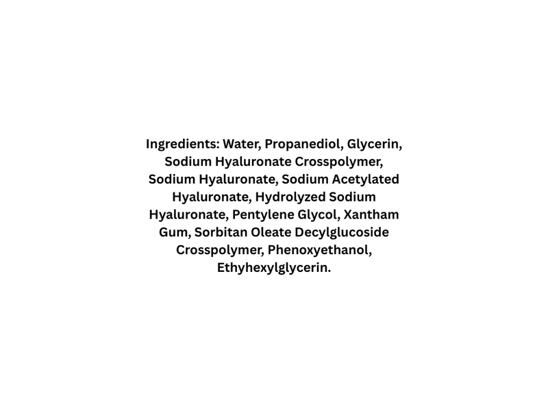 List of ingredients on a white background