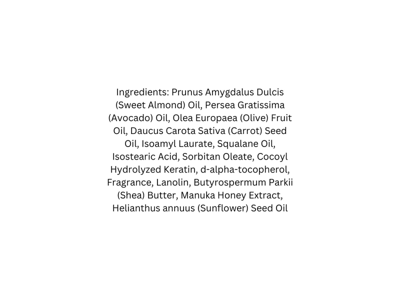 List of ingredients on a white background