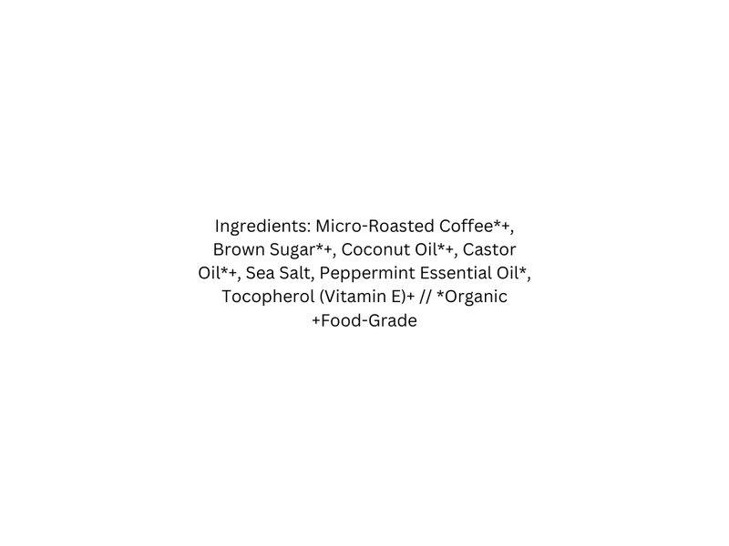 List of ingredients on a white background