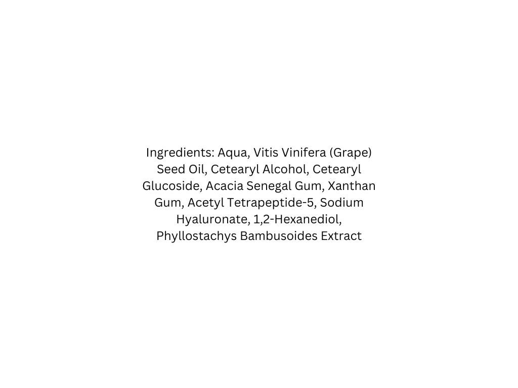 List of ingredients on a white background