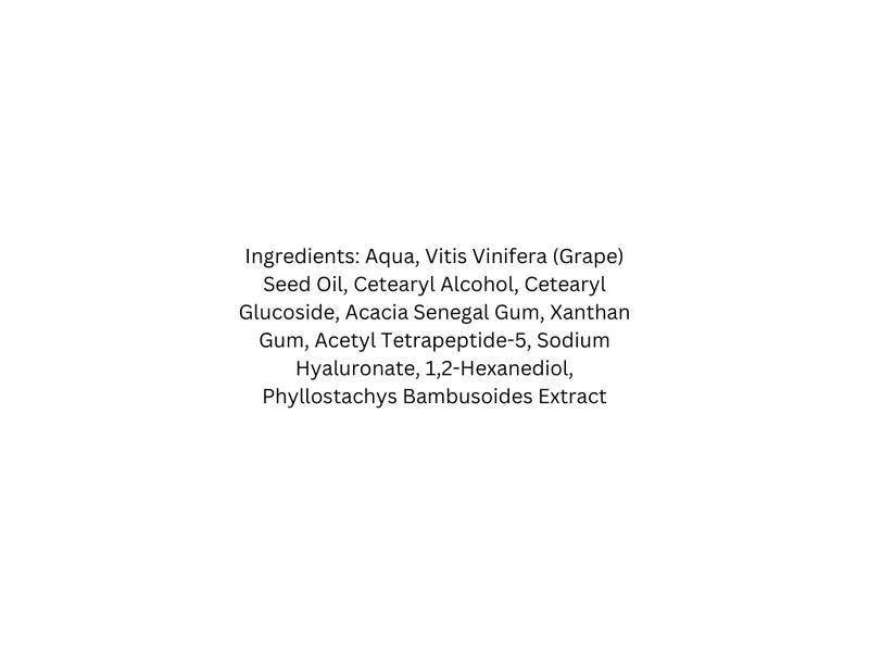 List of ingredients on a white background